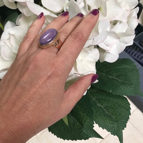 Nordstrom Jewelry - Faux Lavender Jade Ring, Statement Ring, Size 8